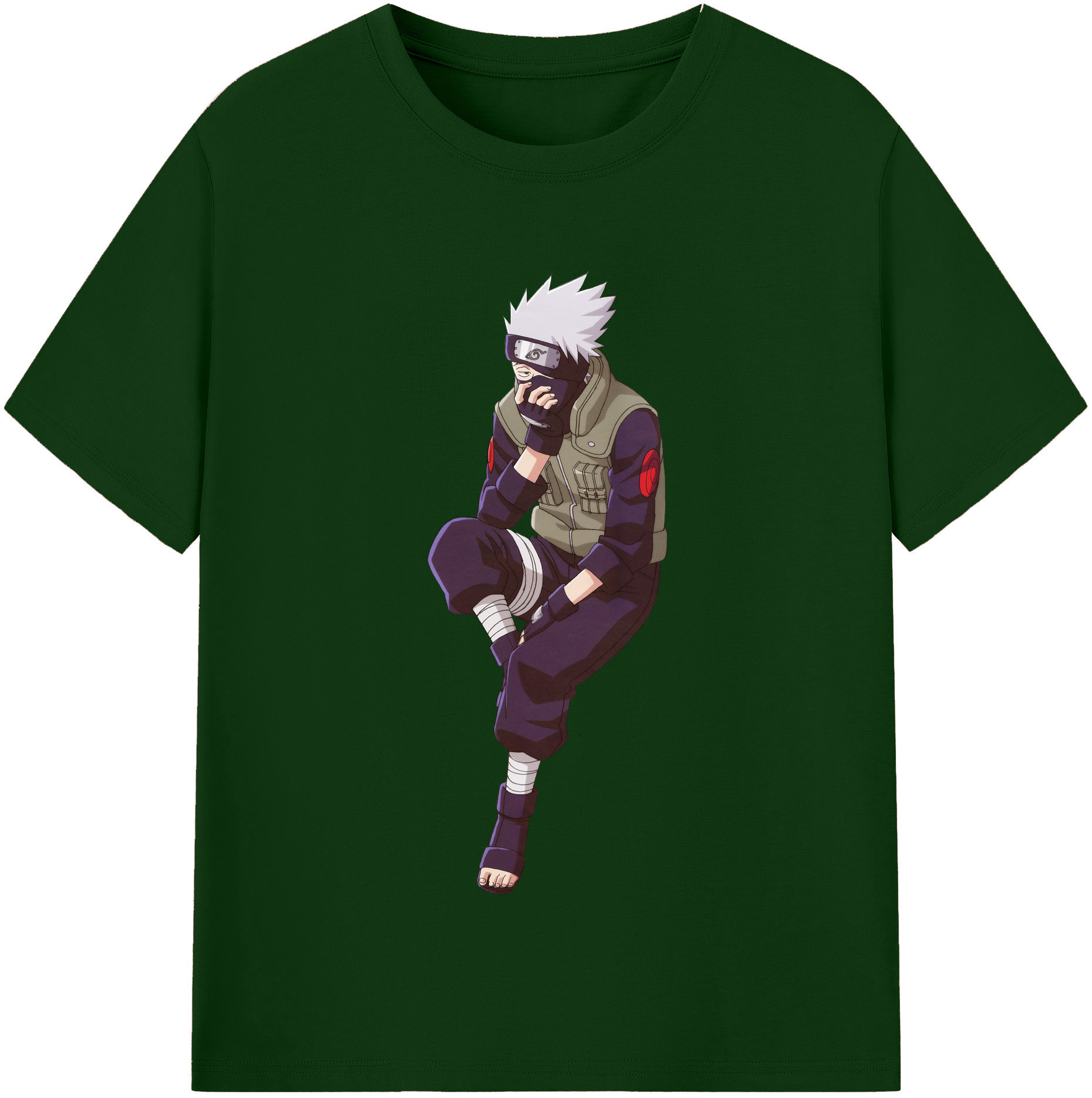 NARUTO -ナルト- はたけ カカシ Hatake Kakashi 綿100％半袖Tシャツ（フロントプリント）